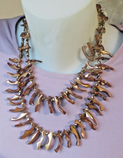 Collier couleur or 2 rangs