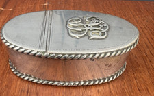 Tabatière  ovale en argent
