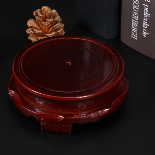 Socle rond bois pour pot - en,
