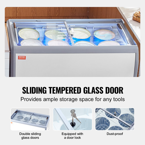 Vevor 370l vitrine glaces - vevor,