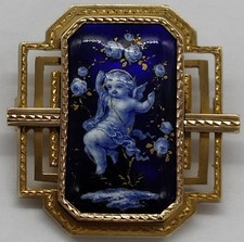 SOMPTUEUSE BROCHE EN PLAQUE OR