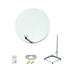 Kit Parabole 75cm fibre + Support balcon Acier 1m 50X50 + LNB Single + Câble 25m