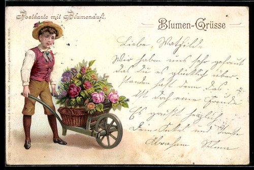 Carte postale parfumée enfant