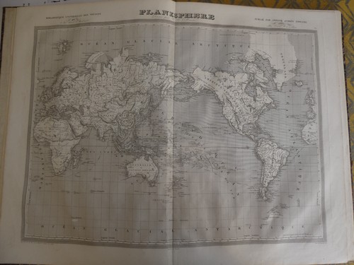 Carte planisphere issue atlas - planisphere,