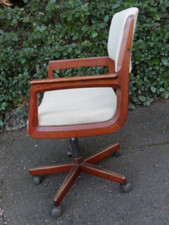 Vintage , chaise fauteuil pivotant danois , teck et laine