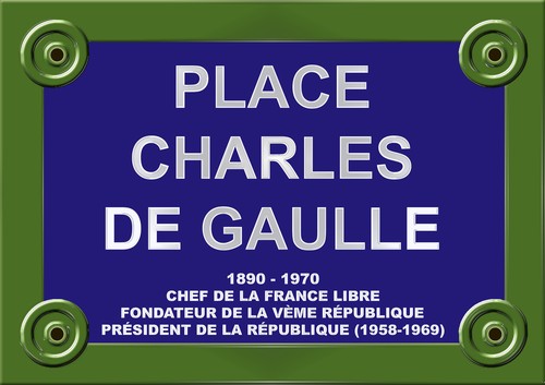 Plaque rue paris charles - plaque, de