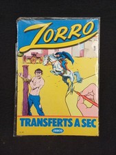 Rare pochette transferts - ZORRO  - 1985 -  JESCO - vintage disney TF1 ORTF
