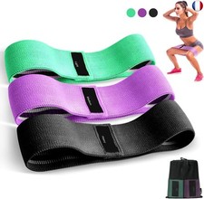 Bande Elastique Musculation en Tissu, Bande Elastique Fitness 3 Niveaux de