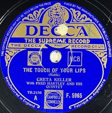 Greta Keller, Fred Hartley and