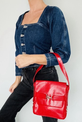Sac main cuir rouge - sac, à