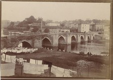 Ville à identifier France Photo amateur Vintage papier citrate ca 1900 