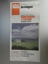 Carte IGN rouge 105 bretagne