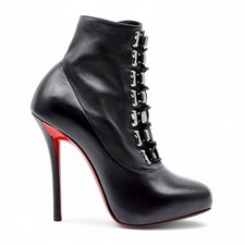 Bottes À Talons En Cuir