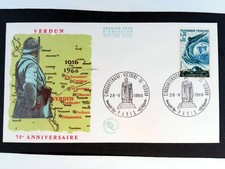 Cinquantenaire de la victoire de Verdun  FRANCE 1966 ENVELOPPE  1er Jour FDC 82