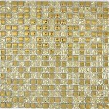 Mosaïque Pâte de Verre Or