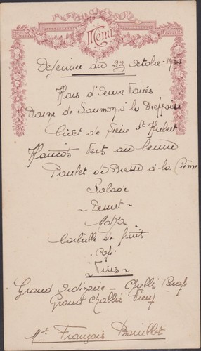 Ancien menu dejeuner - menu, 23