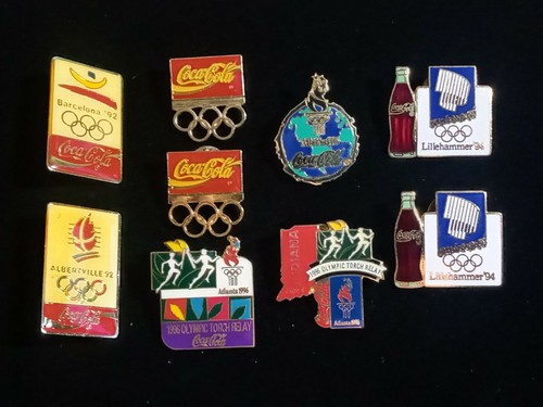 Coca cola olympic lapel hat - 9,
