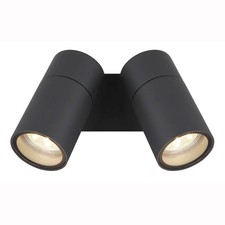 Applique Murale Extérieur Terrasses Verre 2 à Feux Spot Mural Pivotant