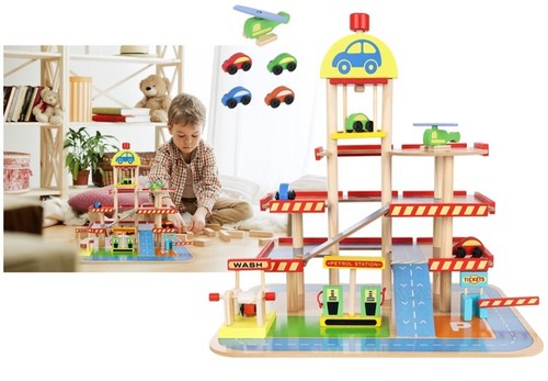 Box garage bois strmy toys - garage,