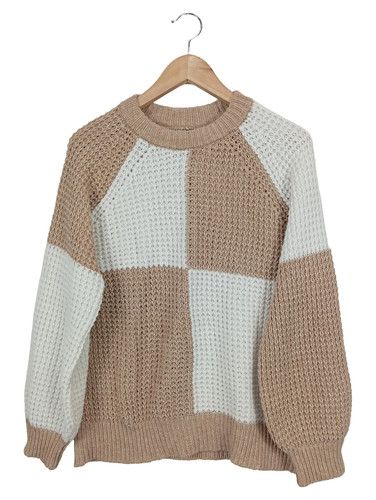 Mango pull femme beige motif - mango,