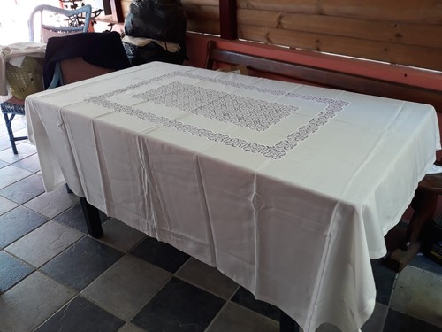 Service table dentelle nappe - table,