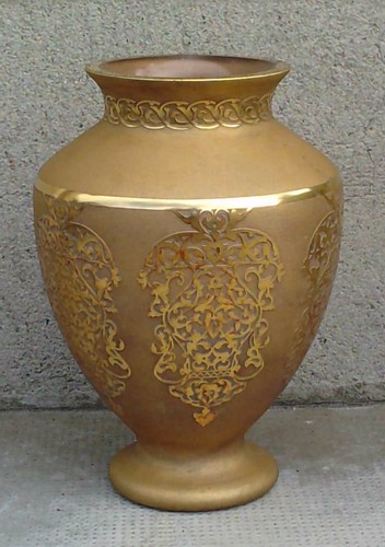 Vase cristal gravé acide - cristal,