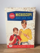 Ensemble microscope et laboratoire jouet vintage années 1960 Gilbert