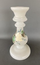 Porte- Bougies En Verre Opalin Peinture