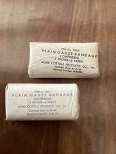 US WW2 PLAIN GAUZE BANDAGE 3x6