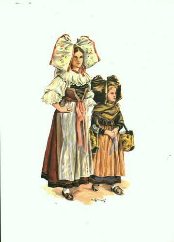 Gravure ancienne alsace 1970 - gravure,