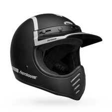 Bell Moto-3 Casque ( Fh Old Route Mat/Brillant Noir/Blanc - 2X-Large) 2XL