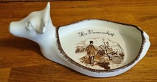 Plat à camembert Castelroux avec tête de vache Années 70