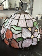 LUSTRE SUSPENSION VITRAIL ART DÉCO STYLE TIFFANY VINTAGE