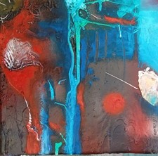 CHRISTOPHE CASSEL COTE ARTPRICE- AKOUN BalleORIGINAL HUILE TOILE curiosa Abysses