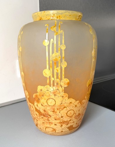 Important vase art - vase, "roses