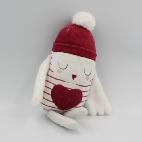 Doudou hibou chouette - , blanc