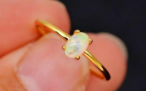 Bague ovale 14 carats - or,
