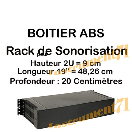 Boitier abs pour rack - pour,