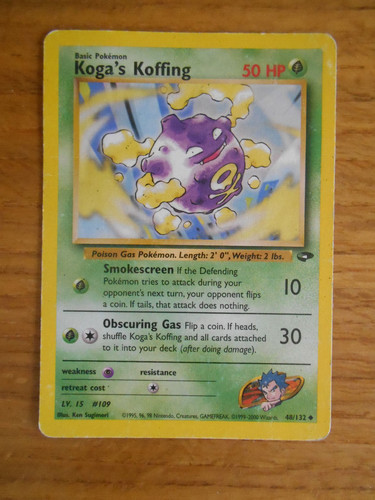 Carte pokémon koga koffing - carte,