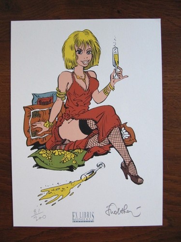 Libris walthéry pin up - ex-libris, pin-up