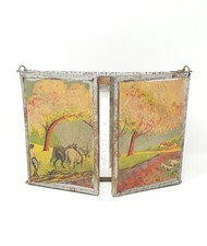 ANCIEN MIROIR TRIPTYQUE