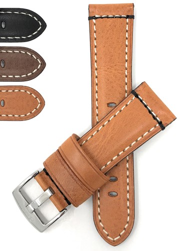 22mm double stitch leather - double,