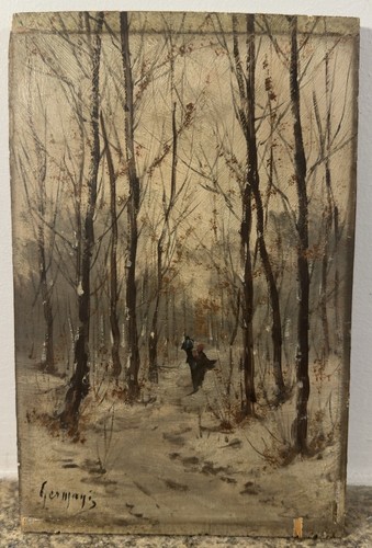 Ancienne huile forêt sous - huile,