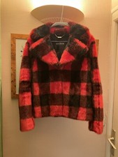 Veste Femme 38 Marque Guess Carreaux Rouge Et Noir