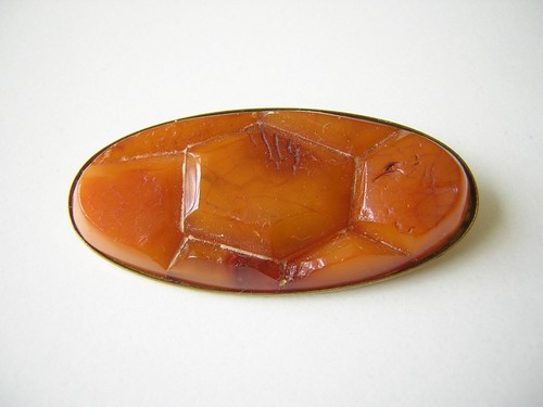 Fischland broche caramel ambre - fischland,