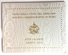BLISTER 2 EURO VATICAN 2013 SIEGE VACANT SEDE VACANTE COMMEMORATIVE NEUF
