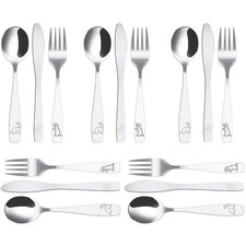 15Pcs Couverts Enfant Inox 5 x