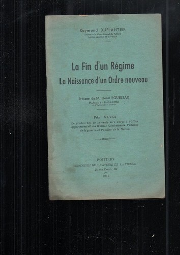 Livre duplantier fin un - fin, d'un