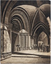 Dessin plume et lavis PORCHE