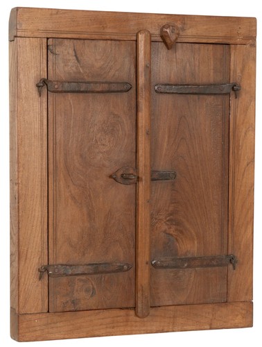 Fenêtre petite grille bois - fenêtre, en